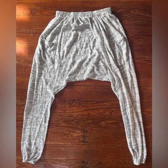 Free People Heather Gray Harem Jogger Pants - Picture 1 of 6
